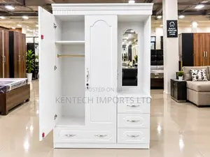 White Multi-Functional Wardrobe & Vanity Station: