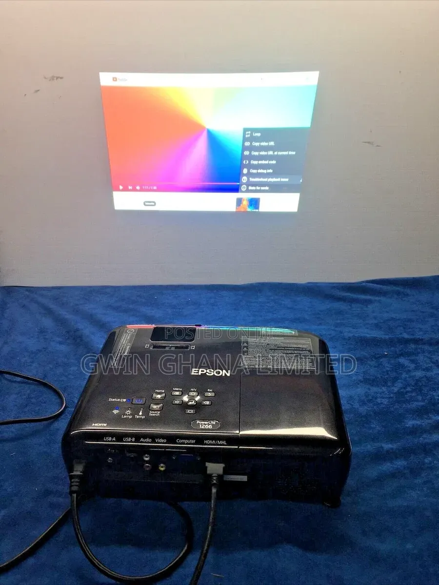 Epson PowerLite 1266 3600-Lumen WXGA 3LCD Projector