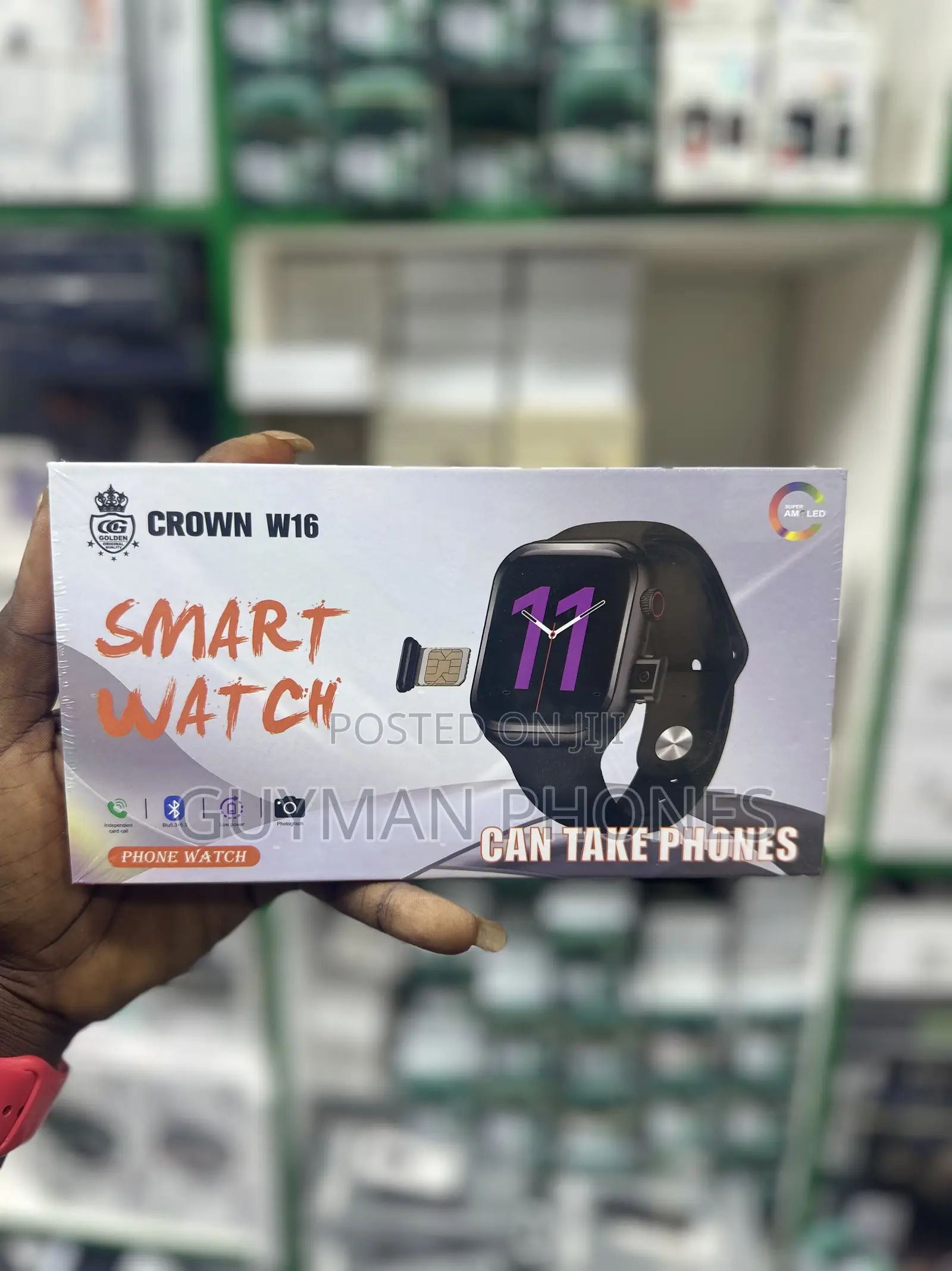 CROWN W16 Smart Watch With SIM Card