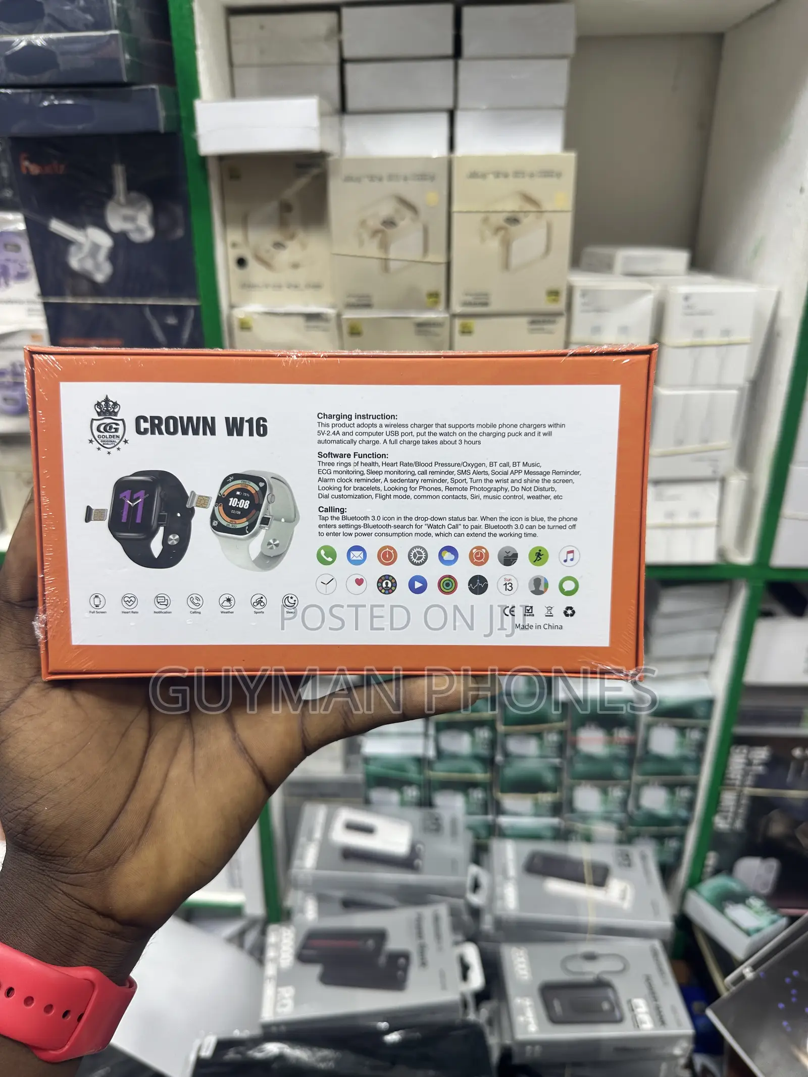 CROWN W16 Smart Watch With SIM Card