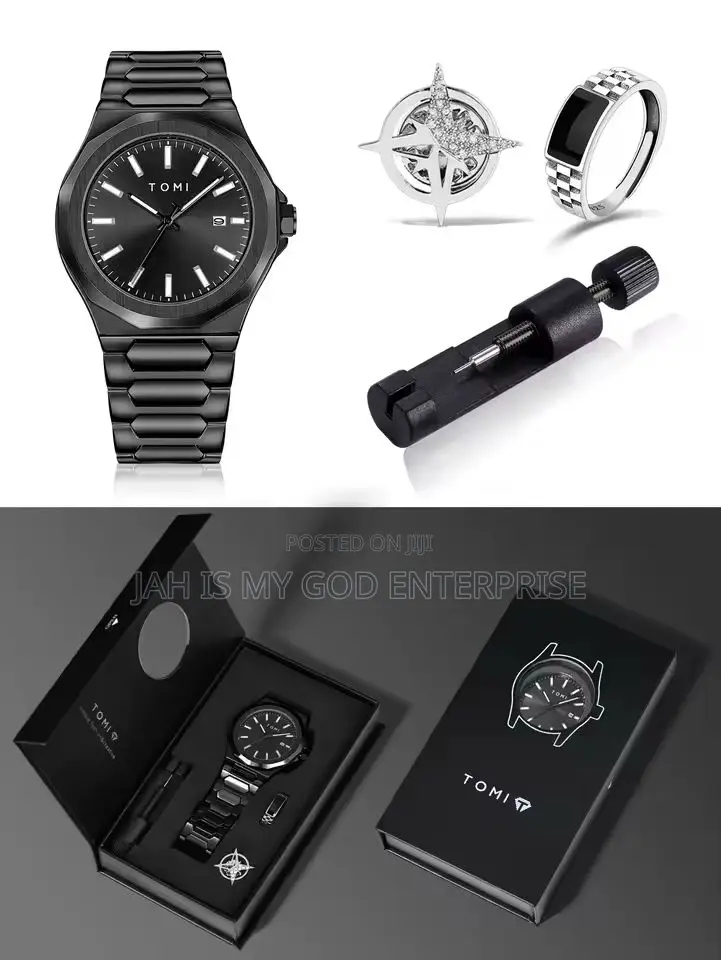Tomi Luxury Men's Gift Box Set Quality and Versatile Quartz Watch