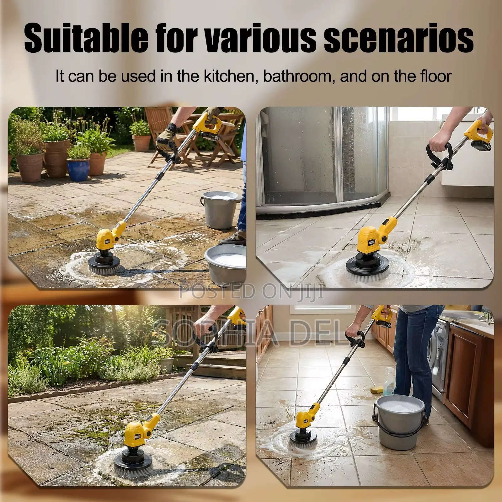 20V Cordless Electric Spin Scrubber