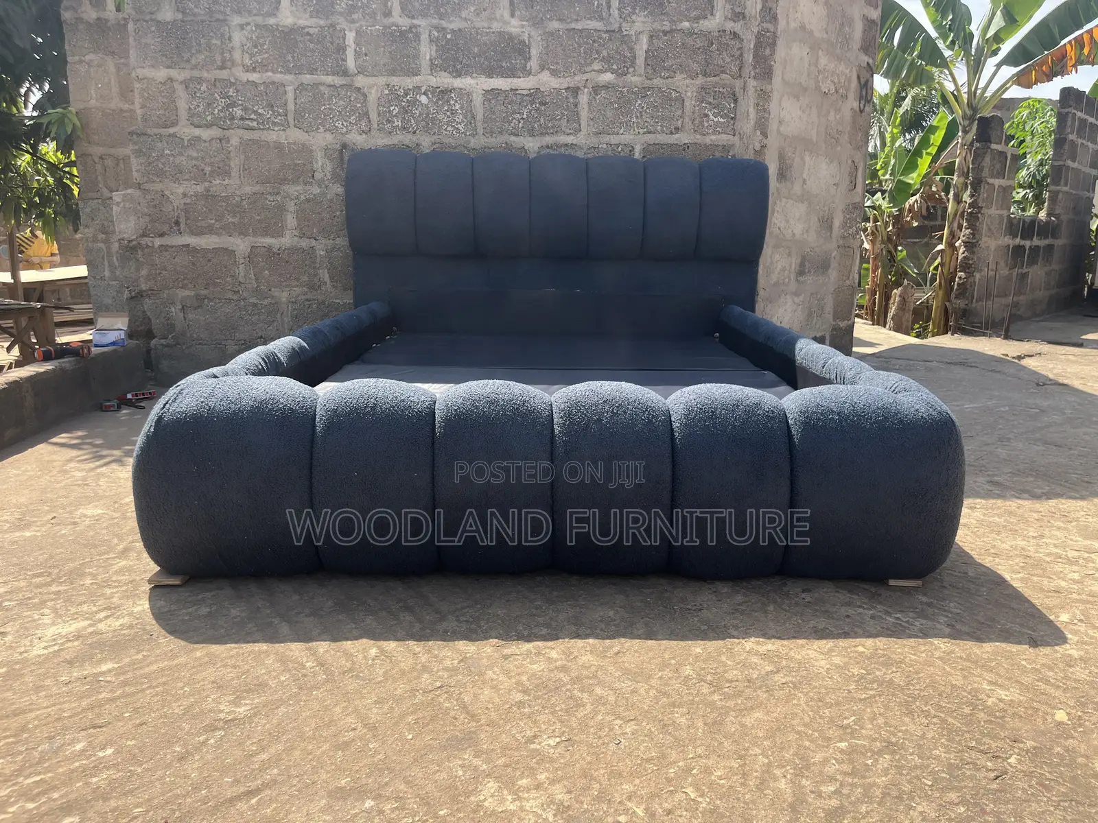 Double Bed Woodland Furniture — Deep Navy Cloud Bed