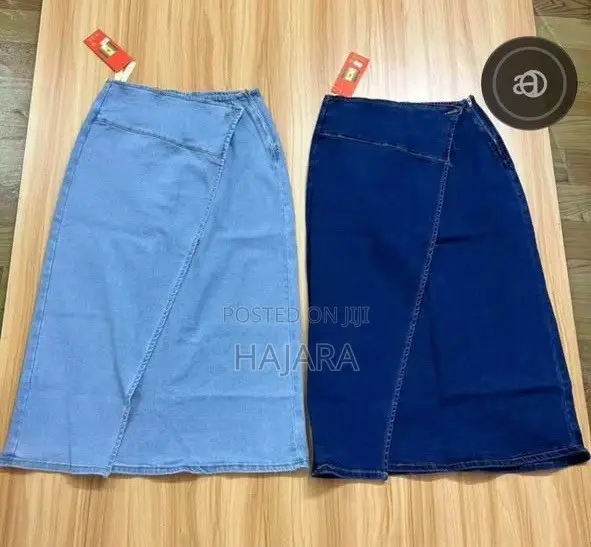 Chic Asymmetric Wrap Denim Skirt