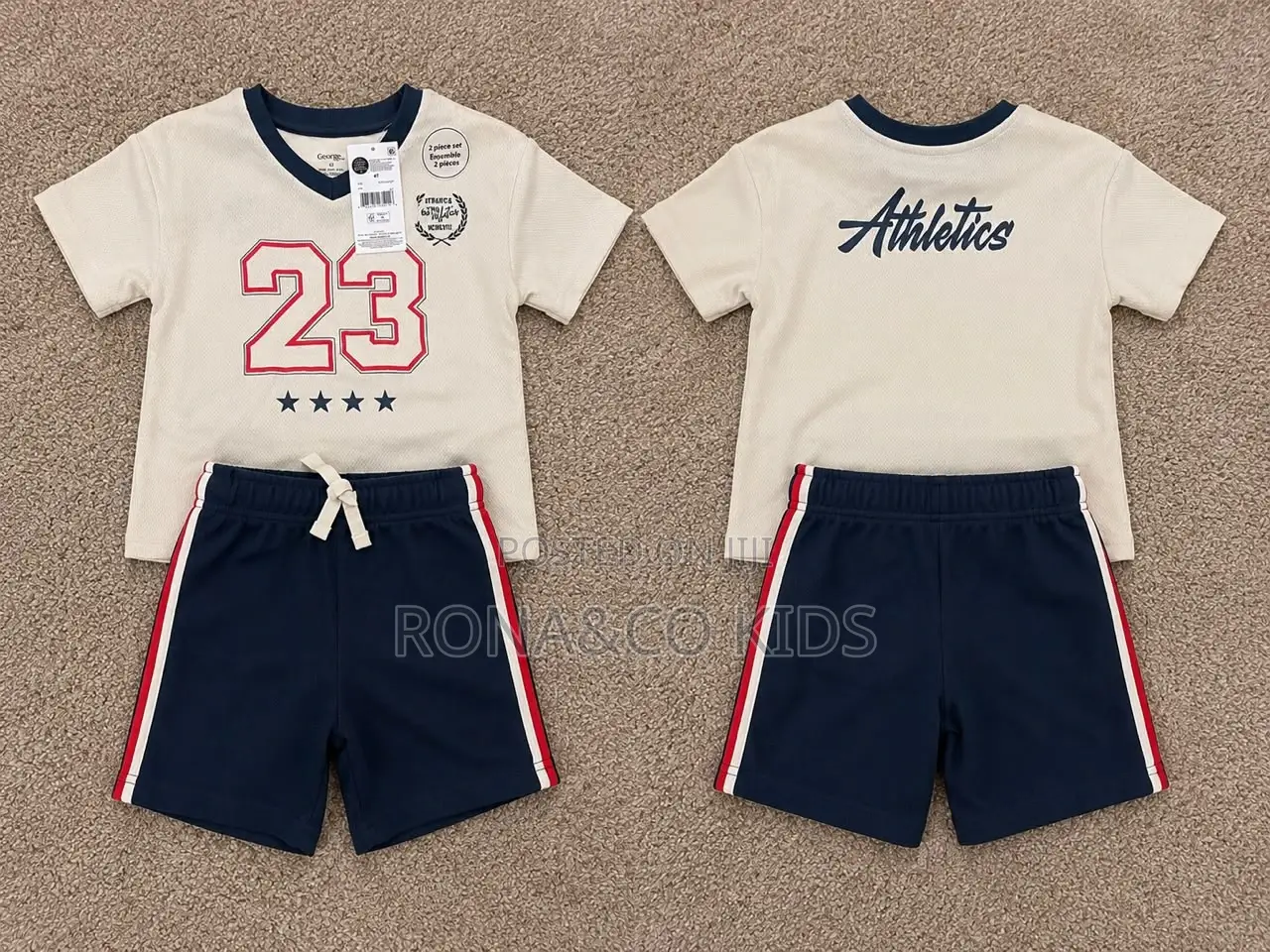 George 2 Piece Toddler Boys Set ( Top and Short)