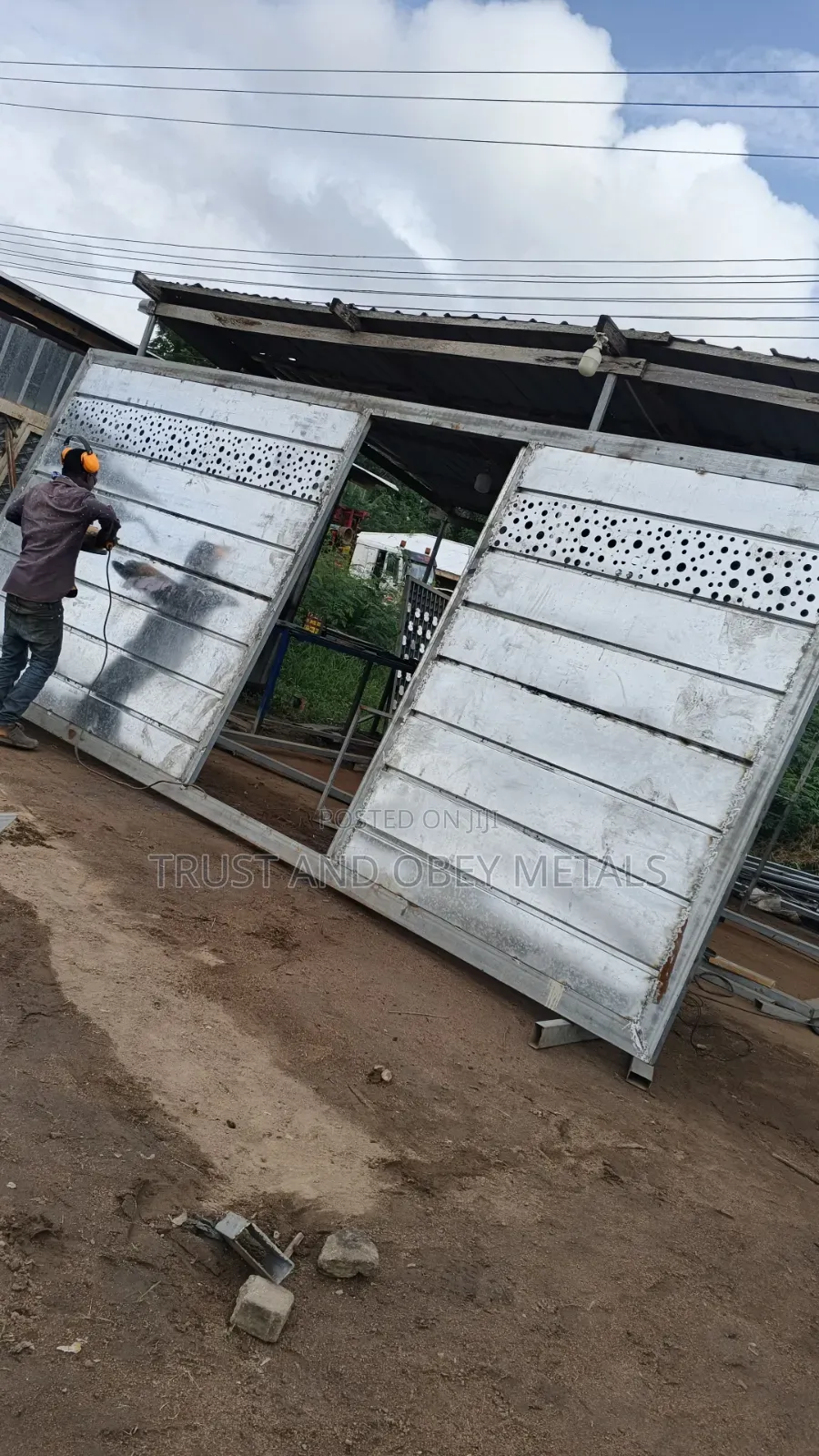 Galvanized Metal Gate