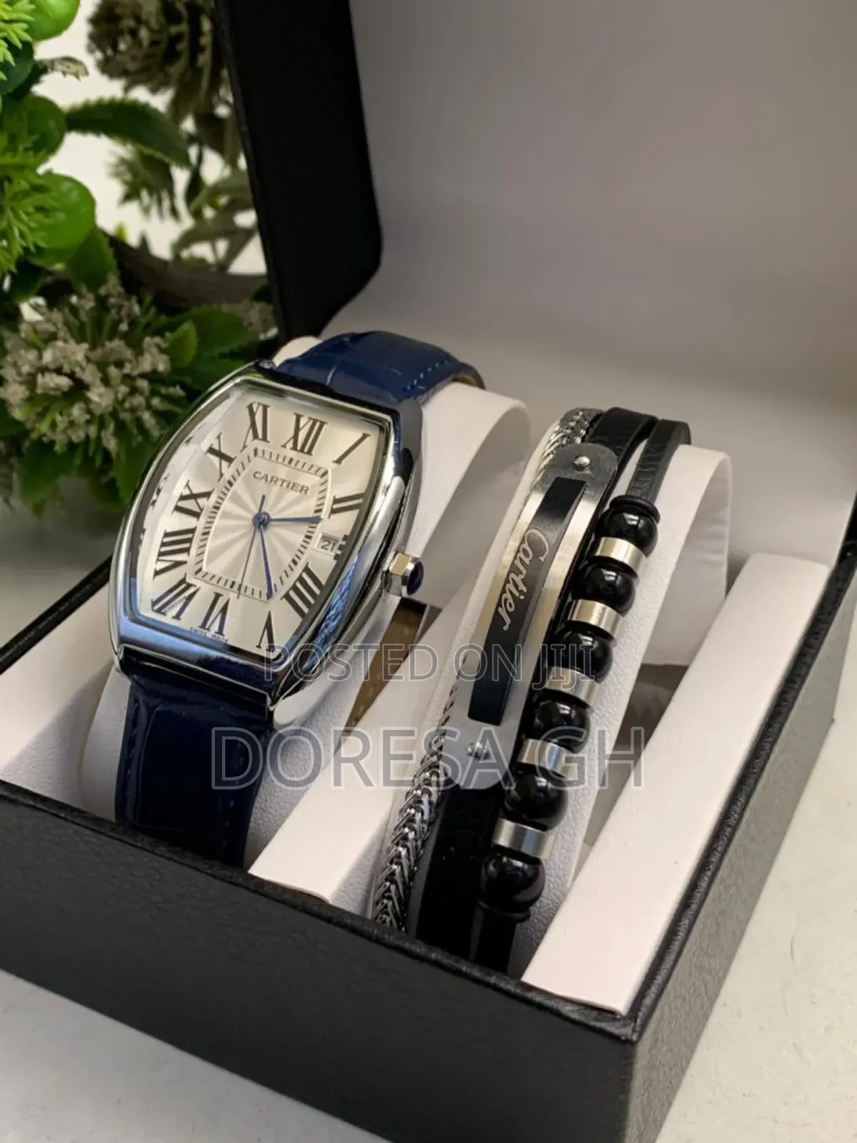 Cartier Watch and Bracelet Set for Men – Stylish Gift Set for Him