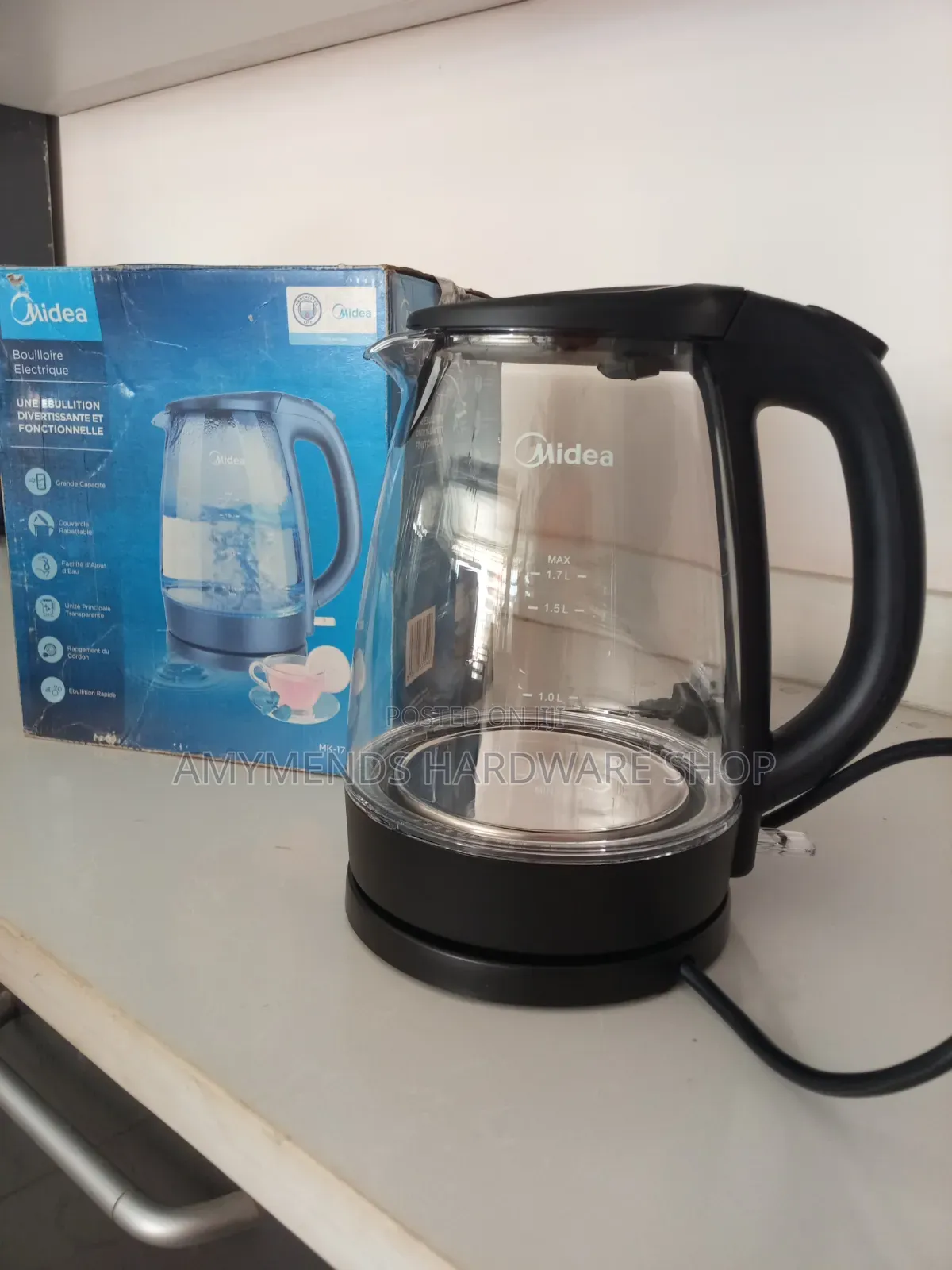 Midea Electric Kettle 2.805kg, 1.7ltres