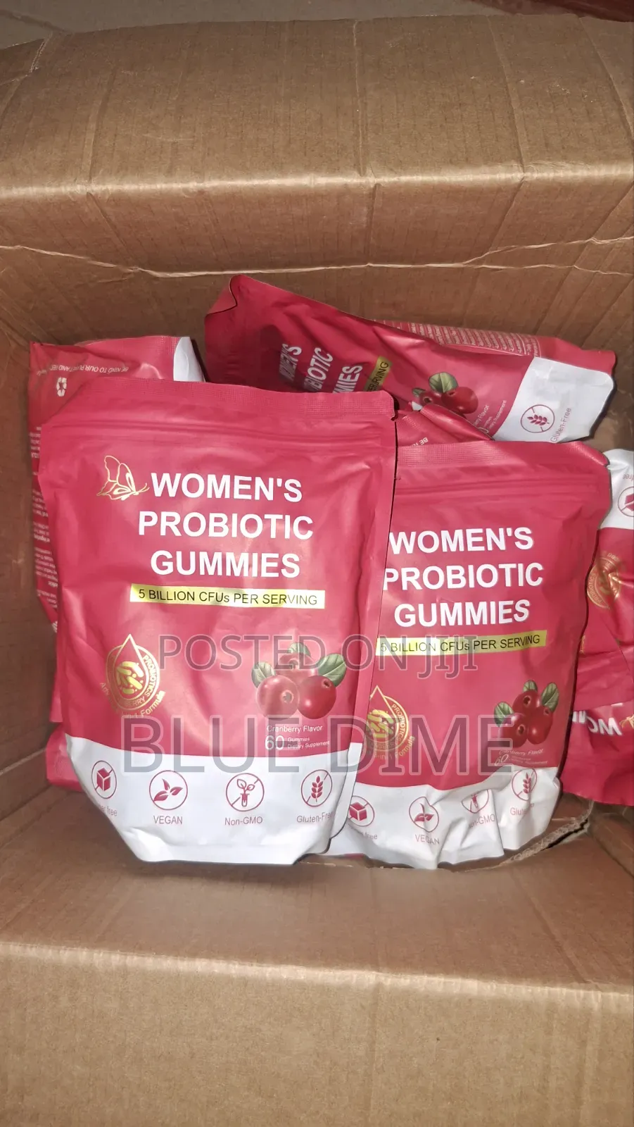 Women's Probiotic Gummies Cranberry Non-Gmo AND Sugar Free