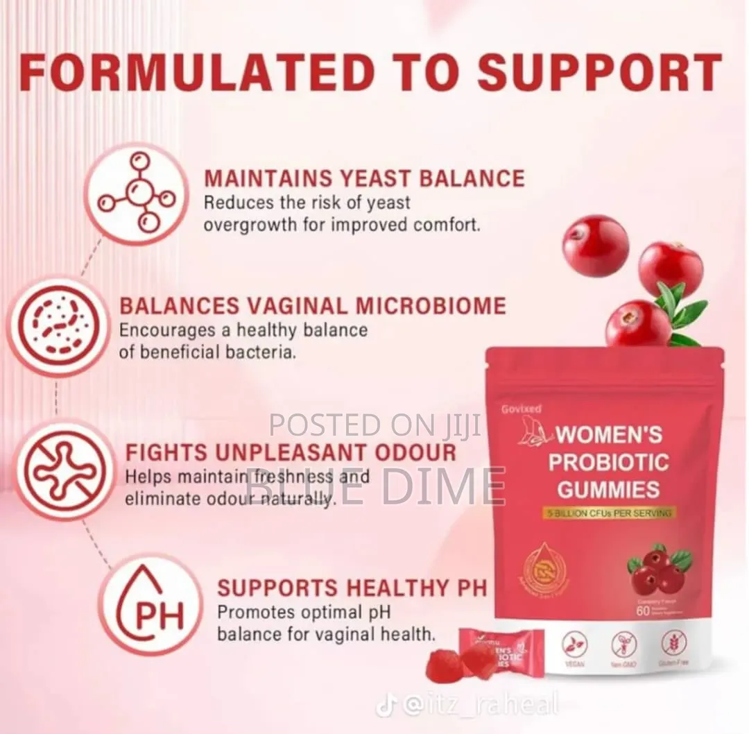 Women's Probiotic Gummies Cranberry Non-Gmo AND Sugar Free