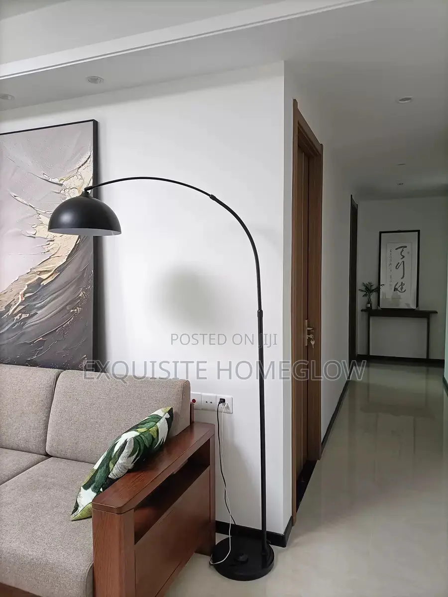 Matte Black Arc Floor Lamp Available for Purchase