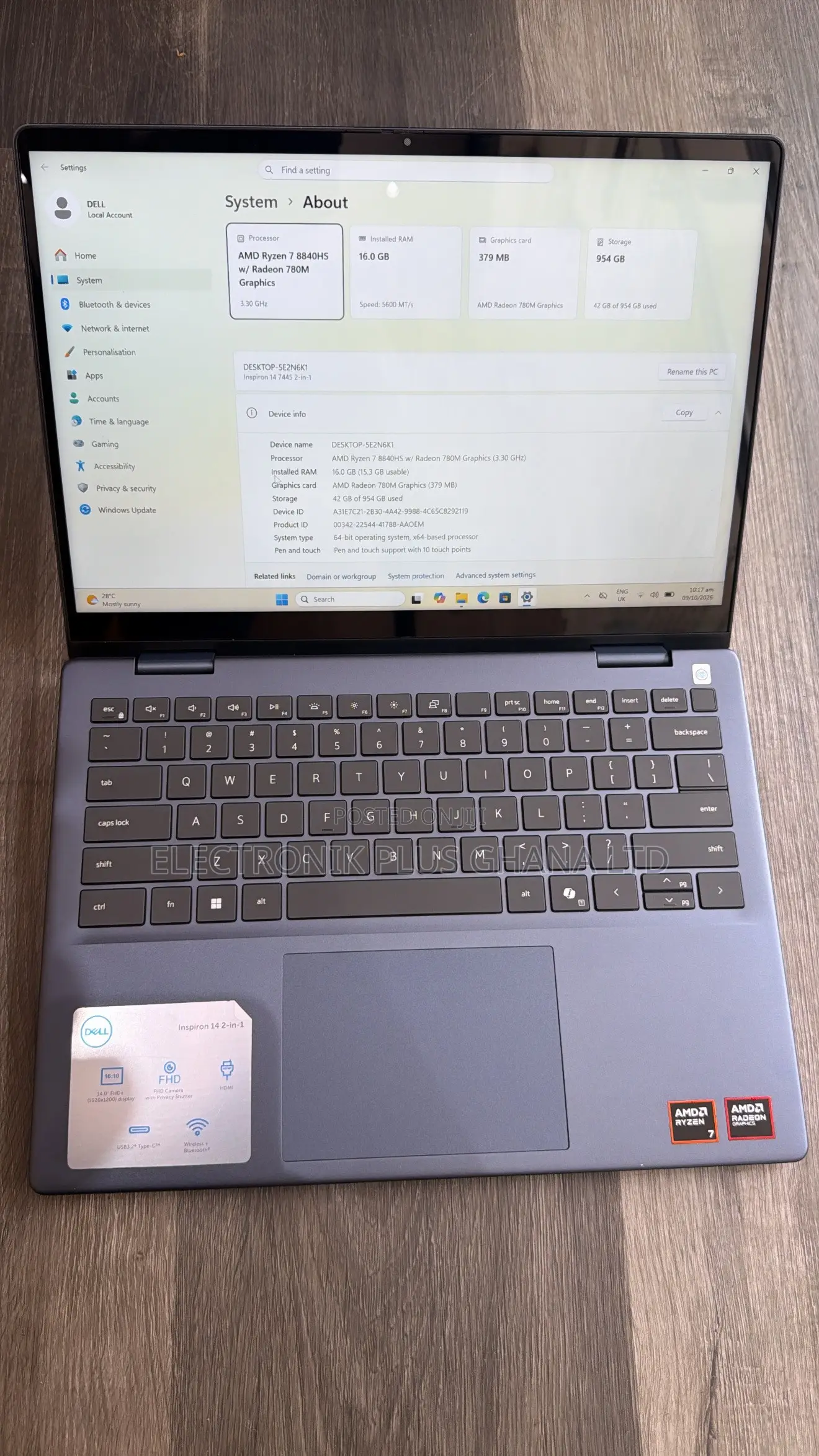 Laptop Dell Inspiron 14 7447 16GB AMD Ryzen 7 SSD 1T