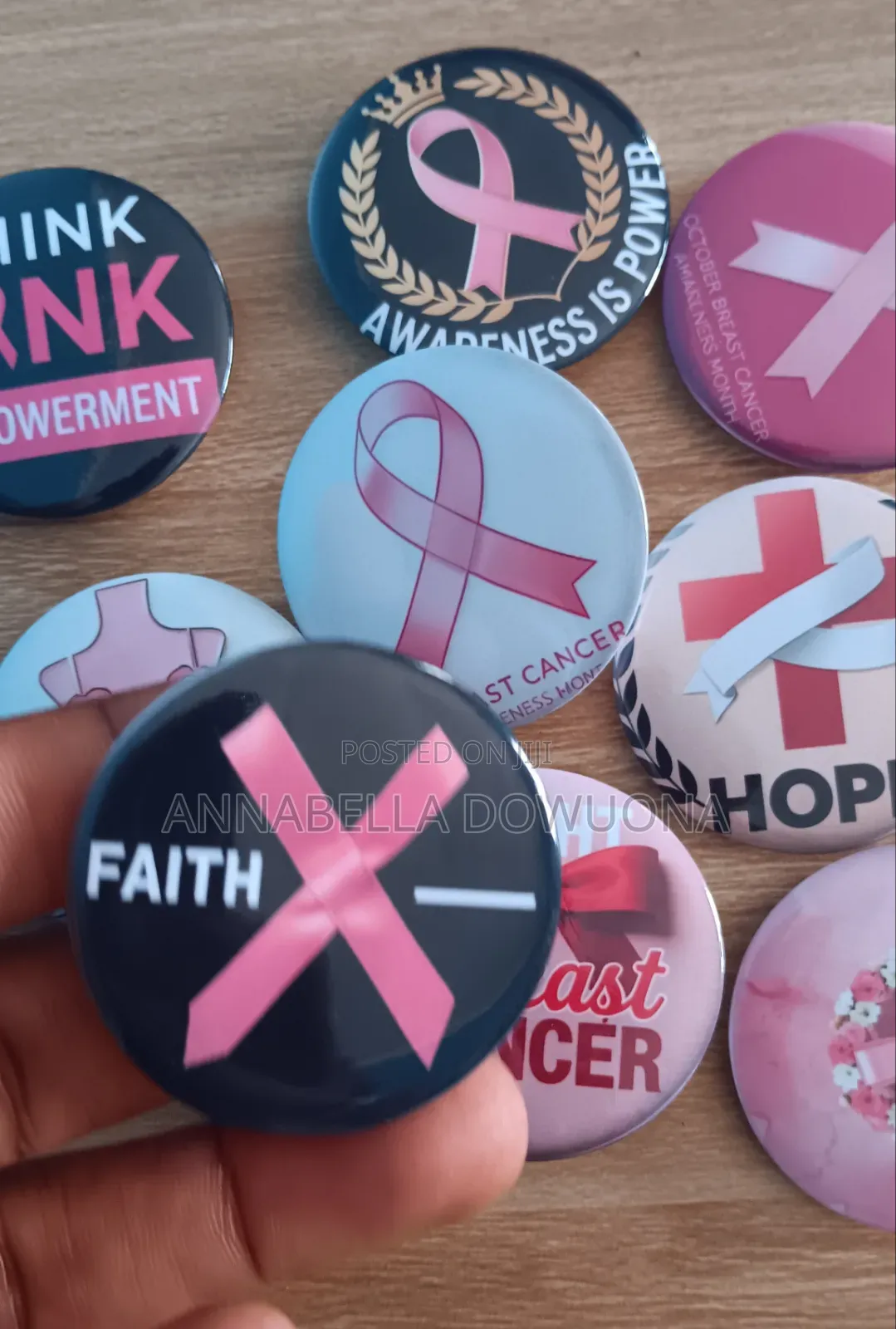 Breast Cancer Awareness Month Badge Pins