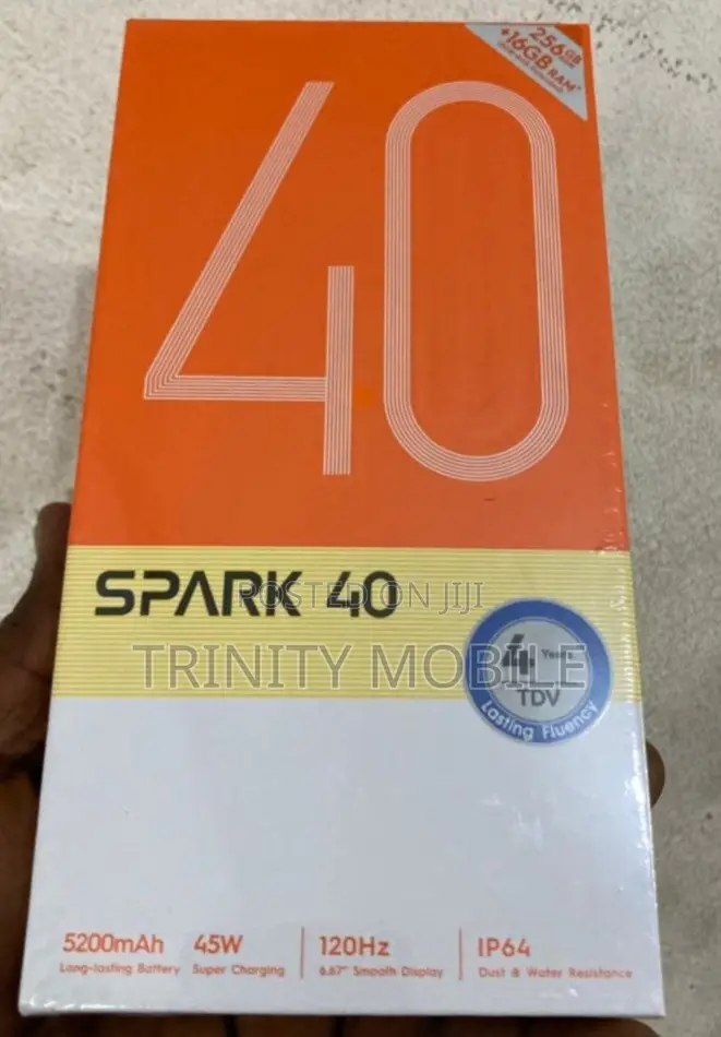 New Tecno Spark 40 Pro 256 GB Black