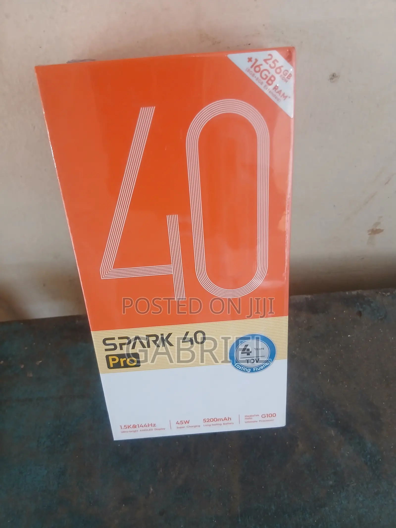 New Tecno Spark 40 Pro 256 GB Black