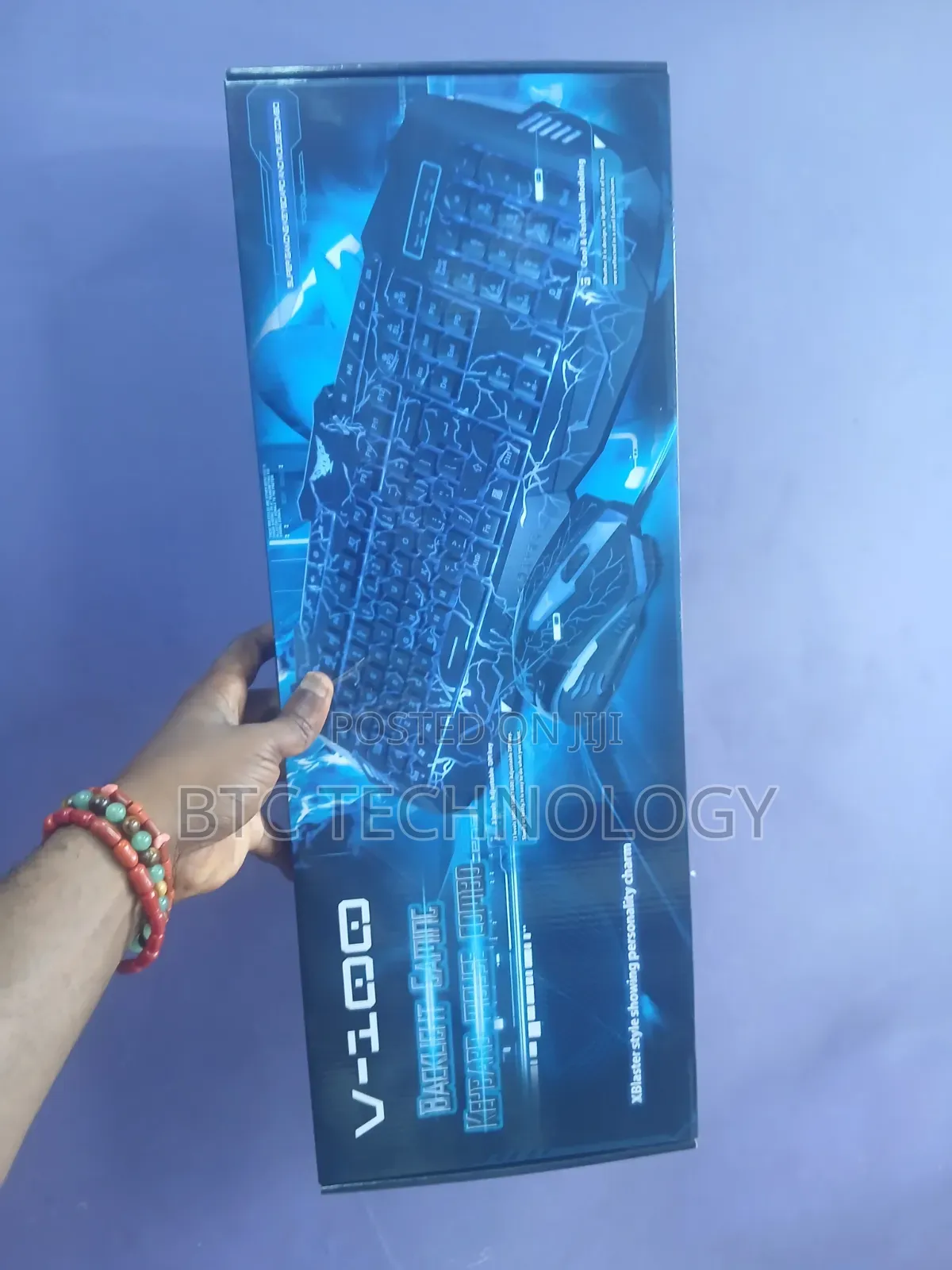 V-100 Backlight Gaming Xblaster Sytle Showing Performance Charm.