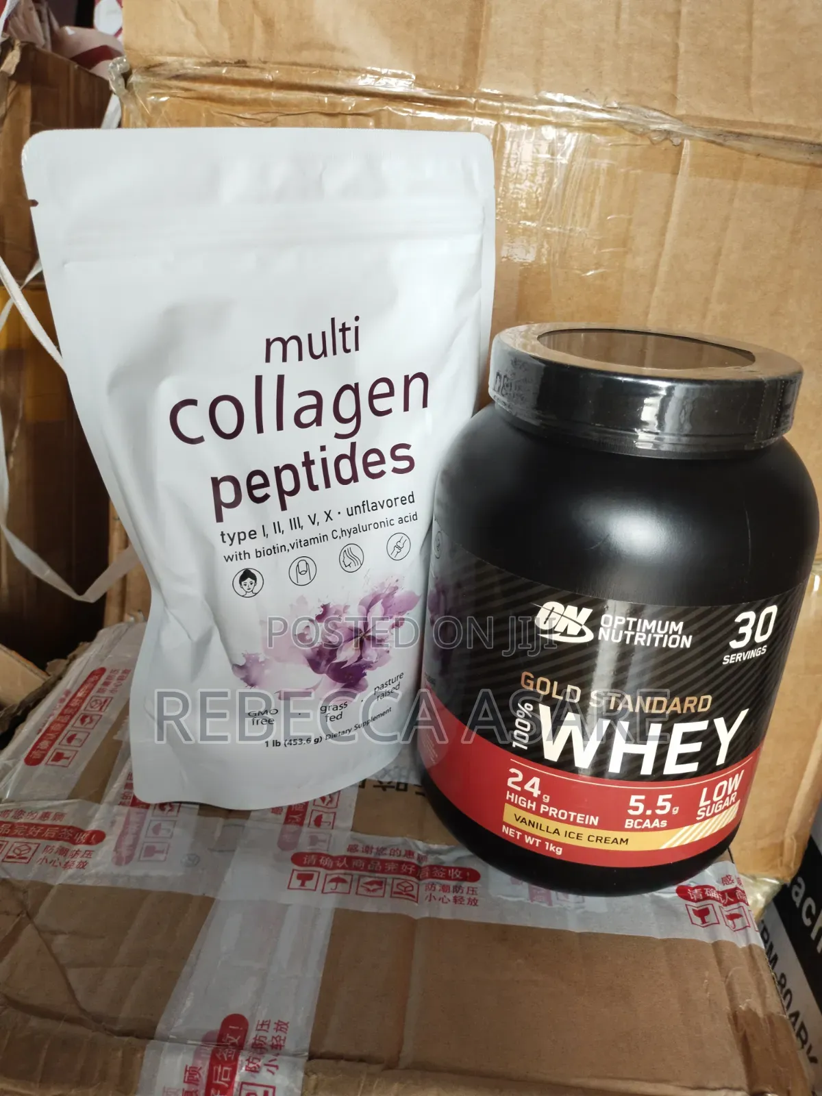 Combo: Optimum Whey Protein and Collagen Peptides Powder