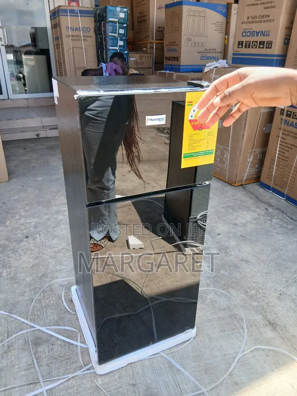 Black Mirror 95 Litters Double Door Fridge