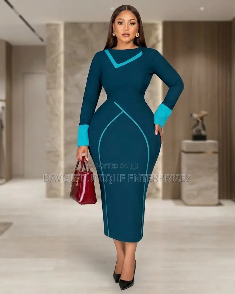 Elegant Deep and Mint Green Design Office Wear
