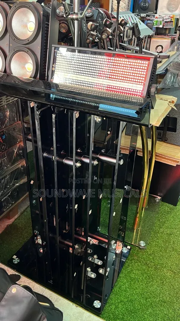 High Quality Glass Pulpit (Black)