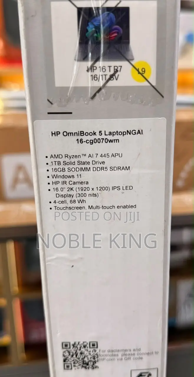 New Laptop HP OmniBook 5 16" 16GB AMD Ryzen 7 SSD 1T
