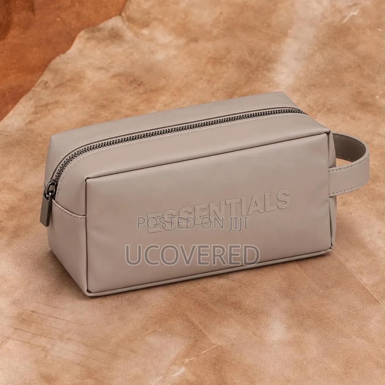 Essentials-Branded Faux-Leather Toiletry Bags