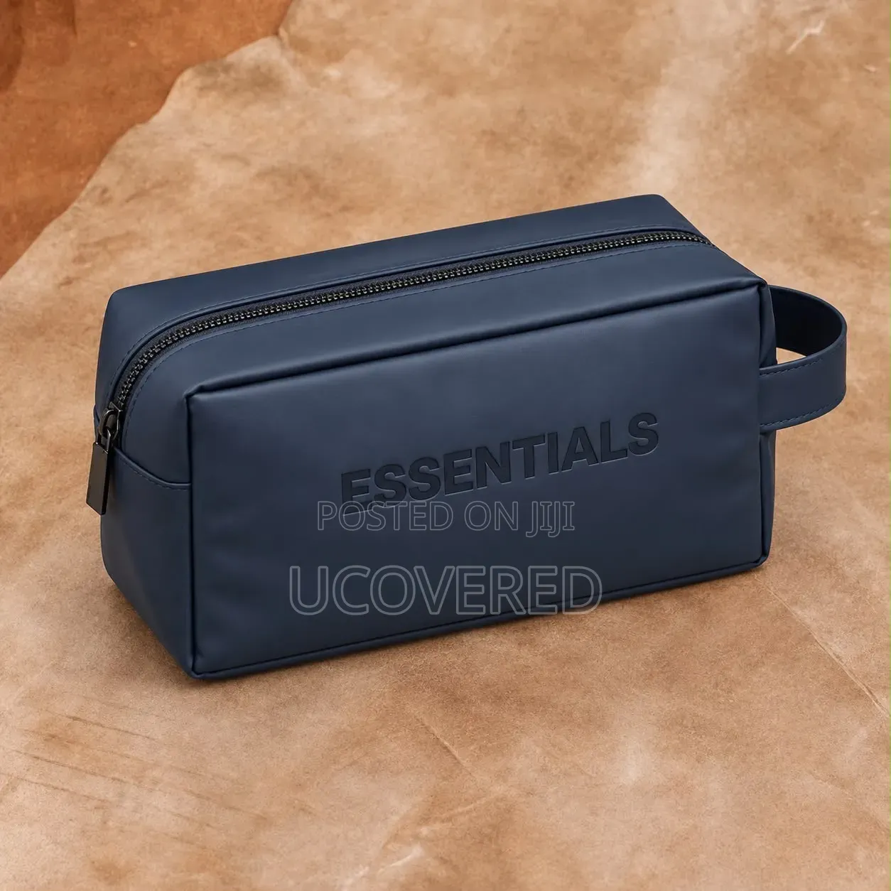 Essentials-Branded Faux-Leather Toiletry Bags