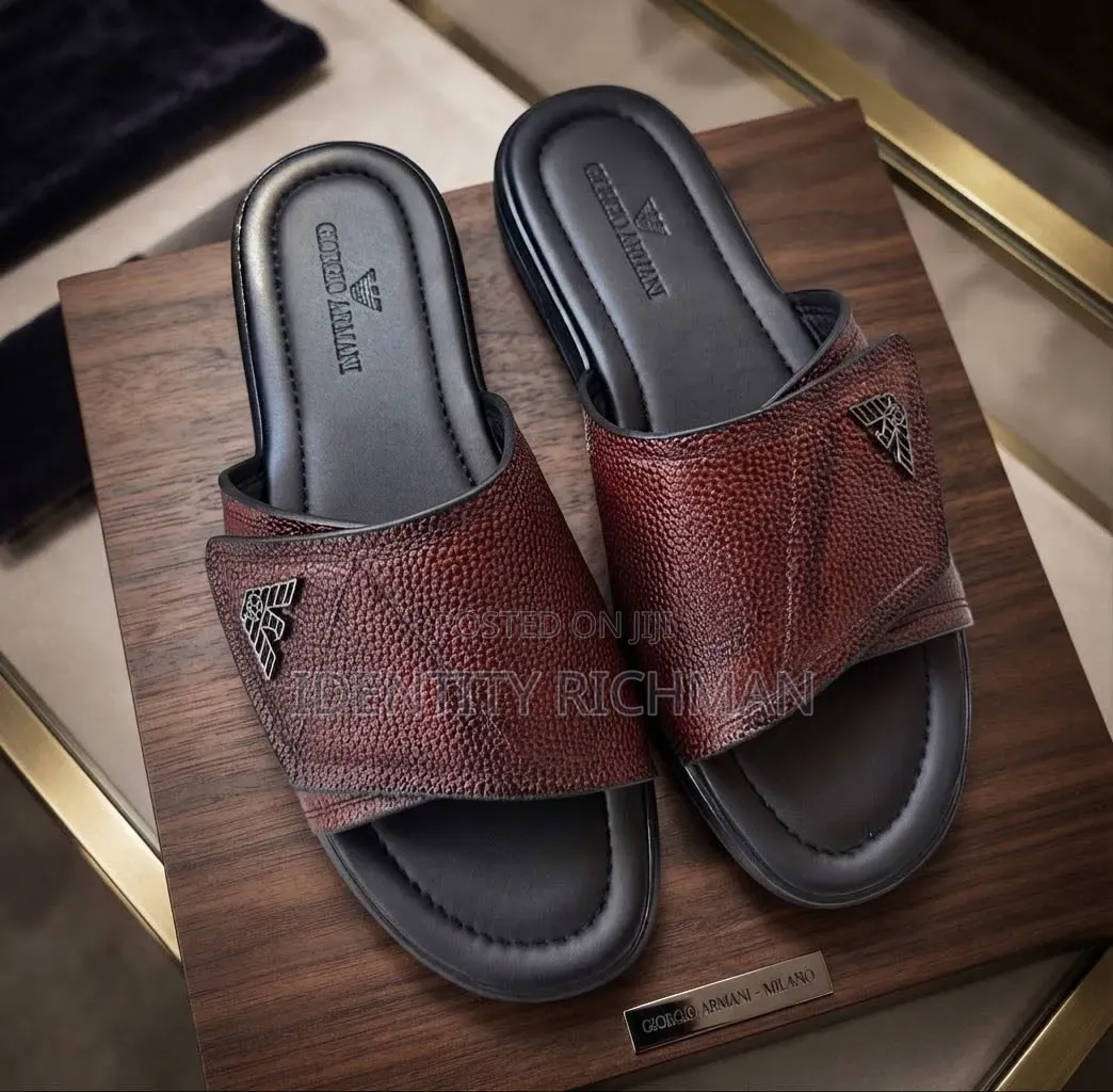 New Armani Leather Slippers