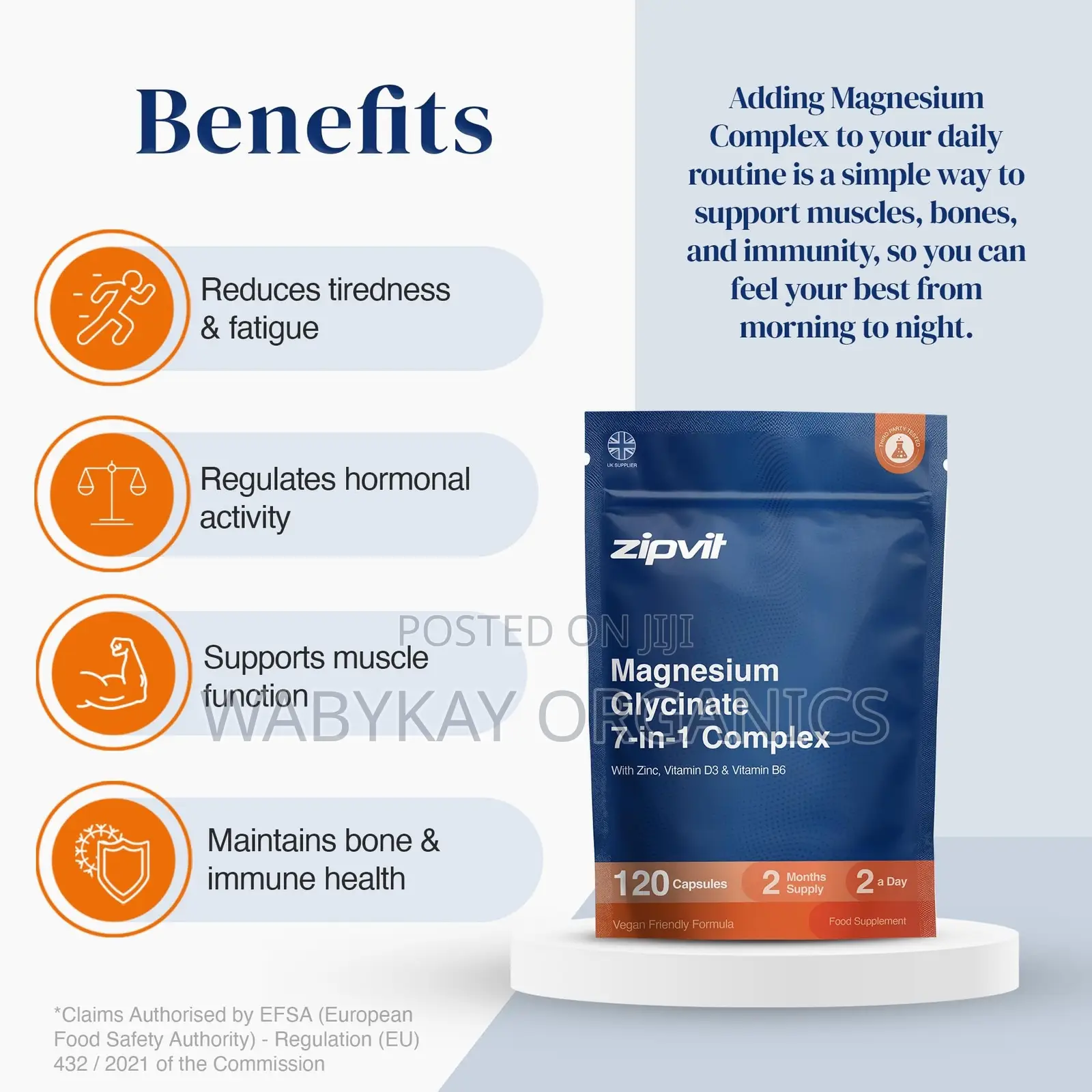Magnesium Glycinate 7 in 1 Complex With Zinc N D3*B6