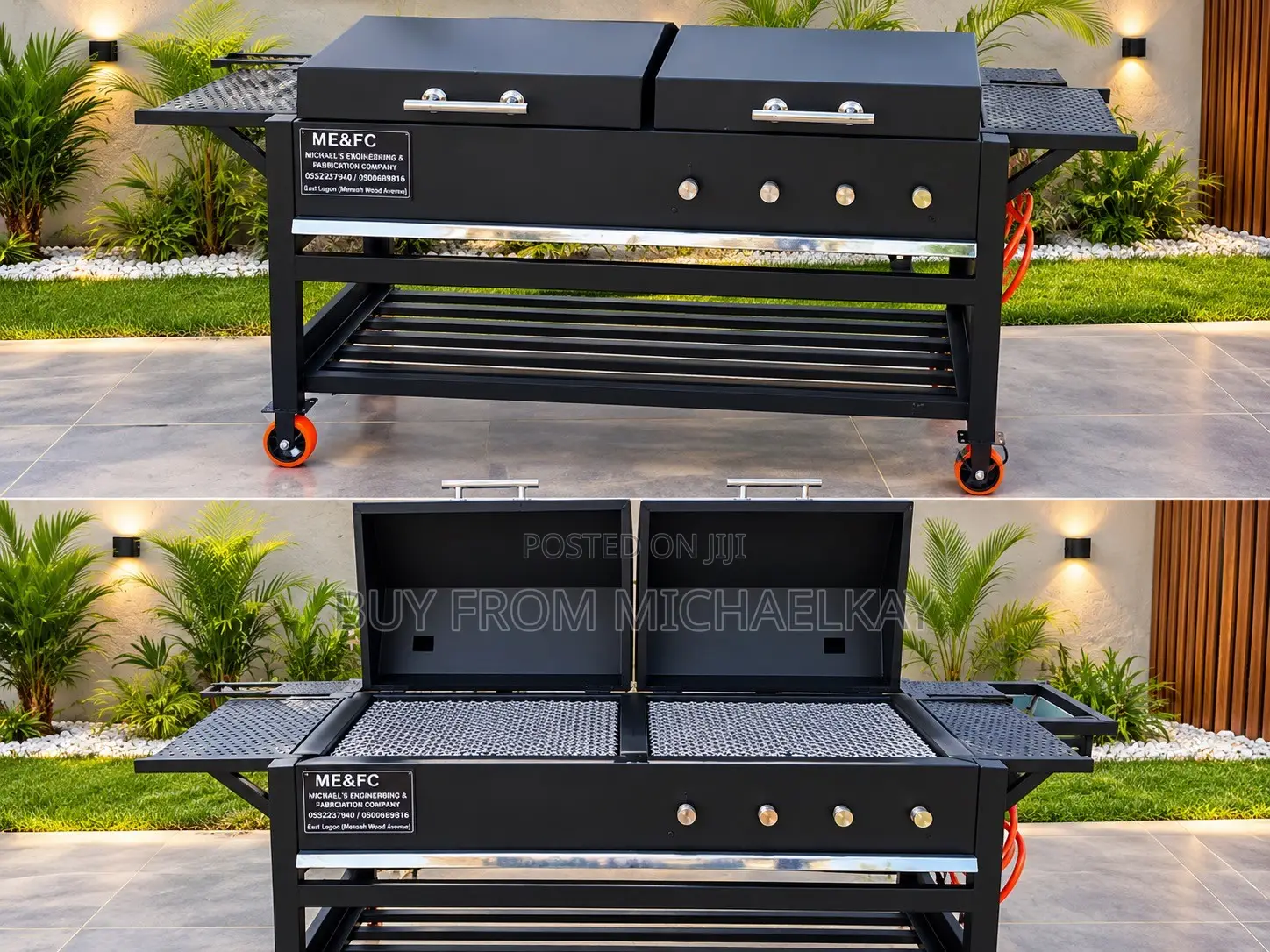 Gas and Charcoal Barbecue Stand
