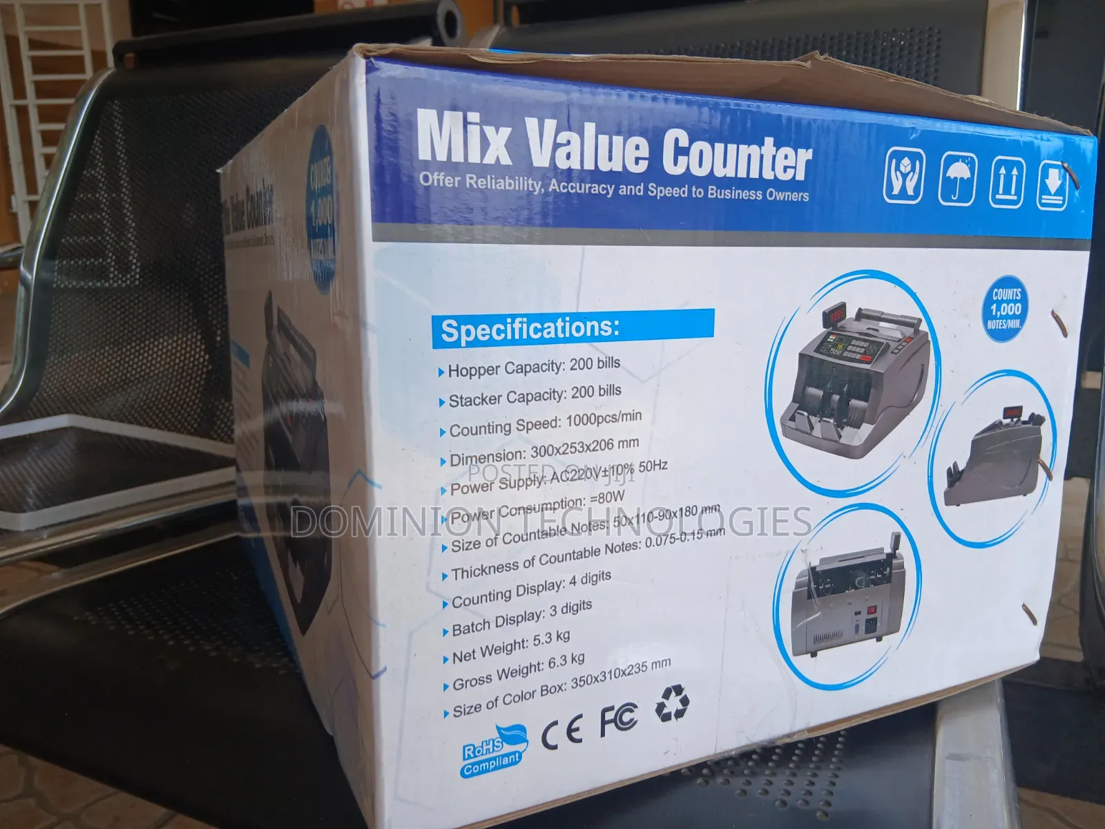Mix Value Bill Counter With Built-in Battery