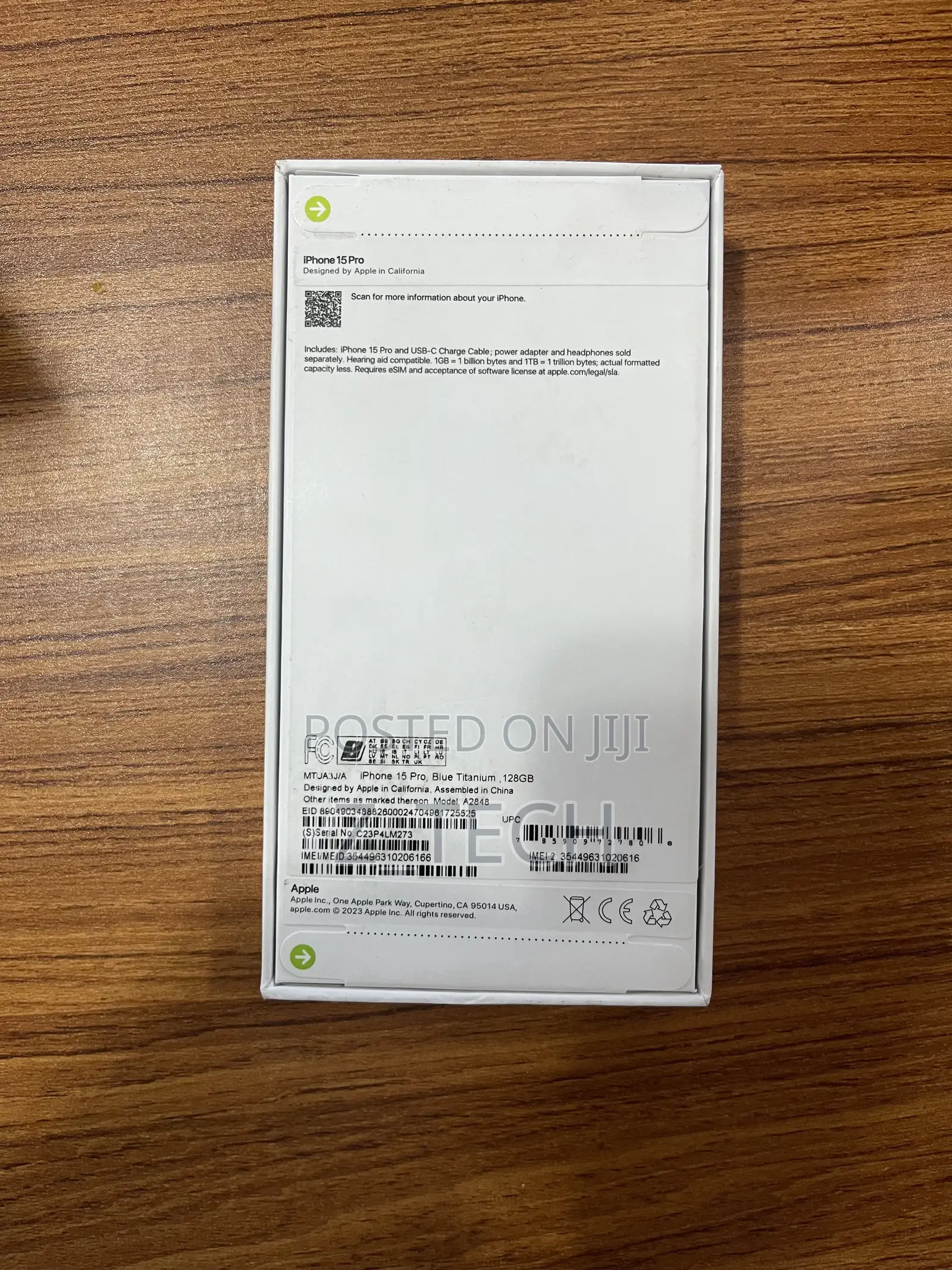 New Apple iPhone 15 Pro 128 GB