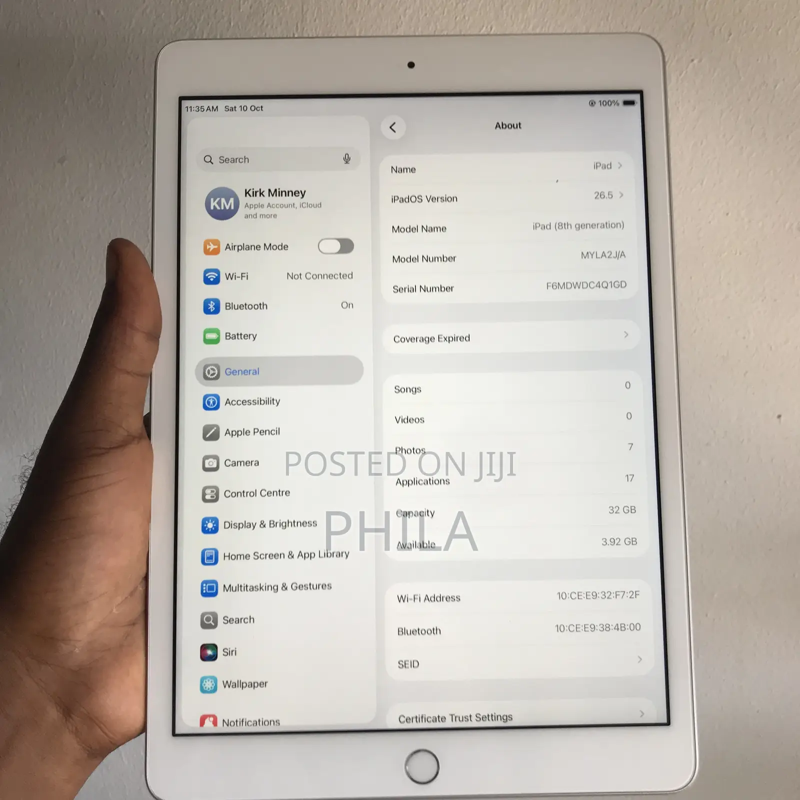 Apple iPad 10.2 (2020) Wi-Fi 32 GB Silver