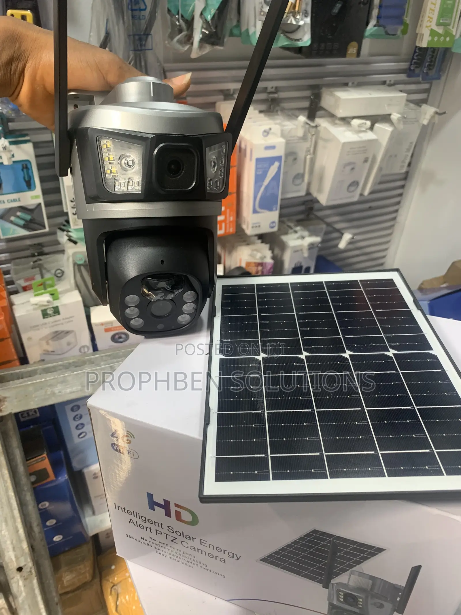 4G Two Lens Solar CCTV Camera