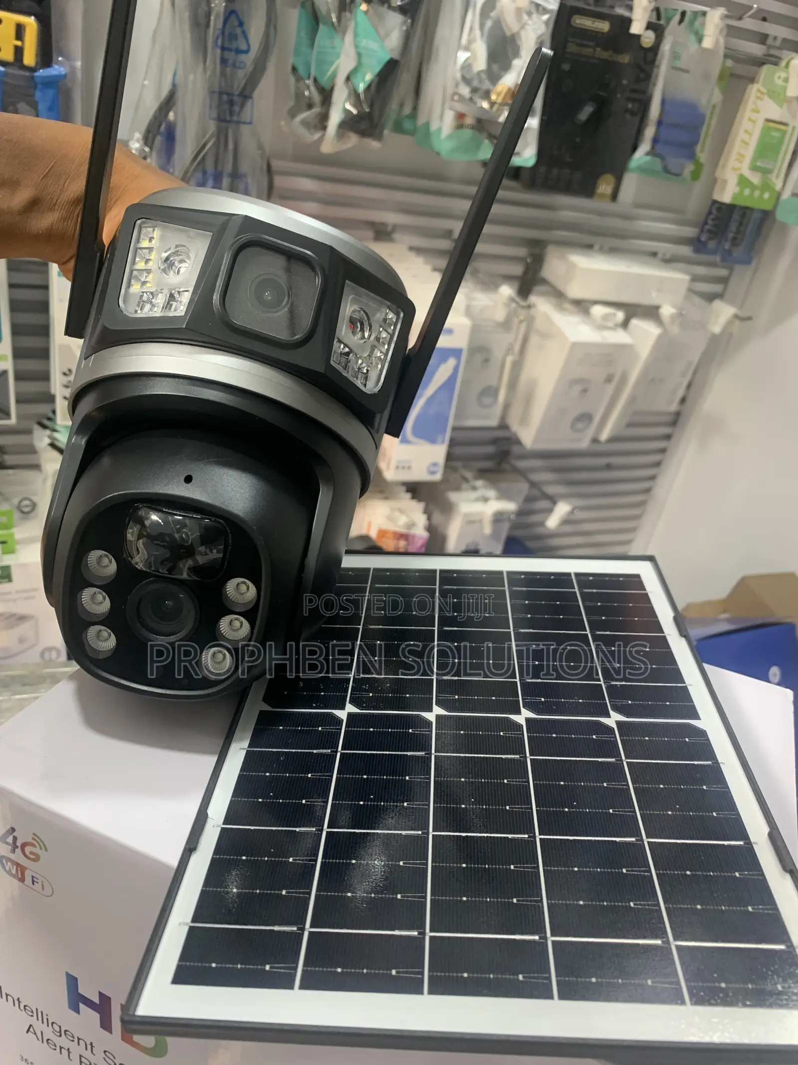4G Two Lens Solar CCTV Camera