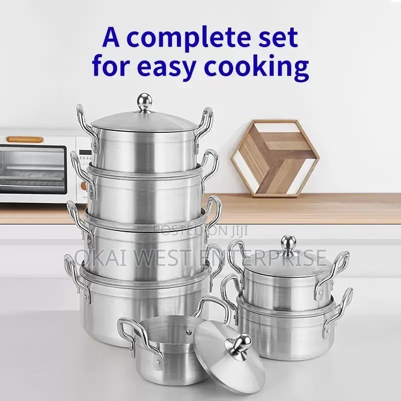 7-Piece Thickened Aluminum Cooking Pot Set
