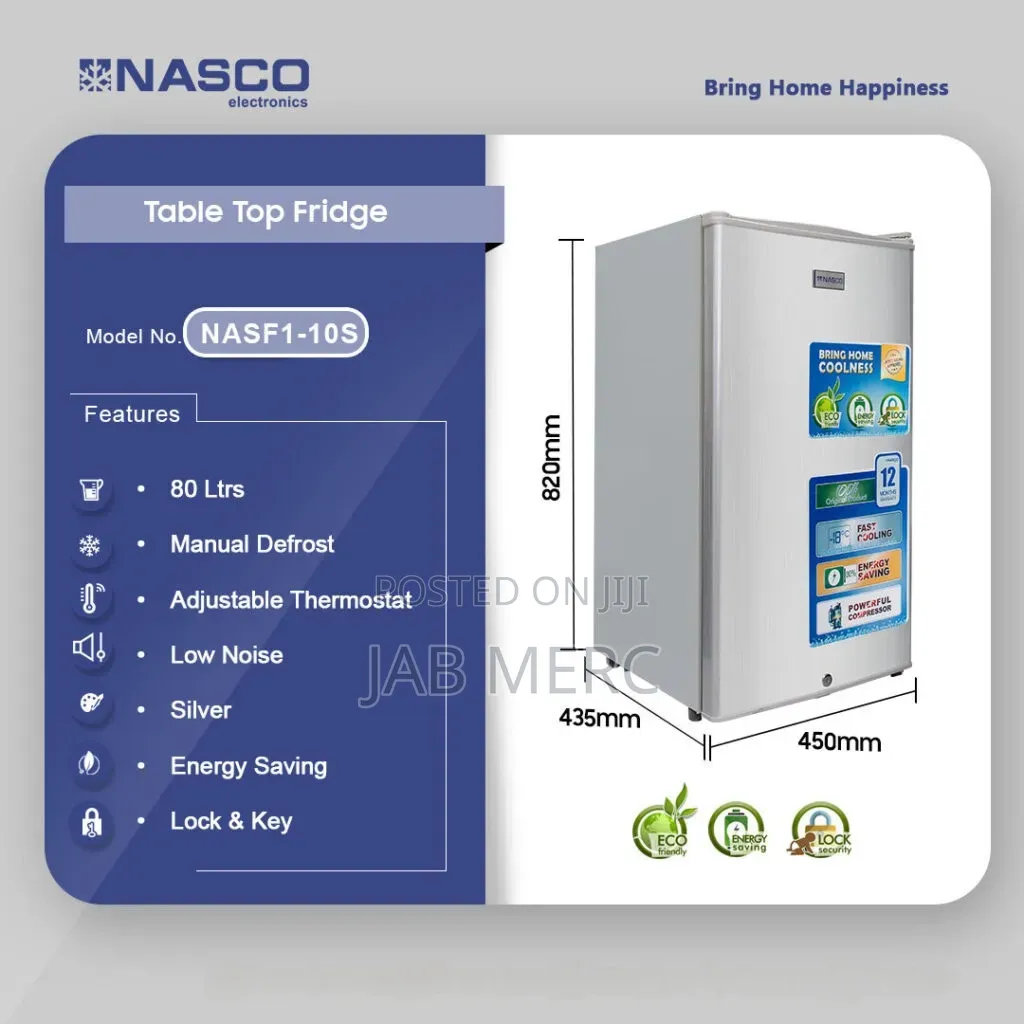 Nasco 80Ltrs Table Top Refrigerator
