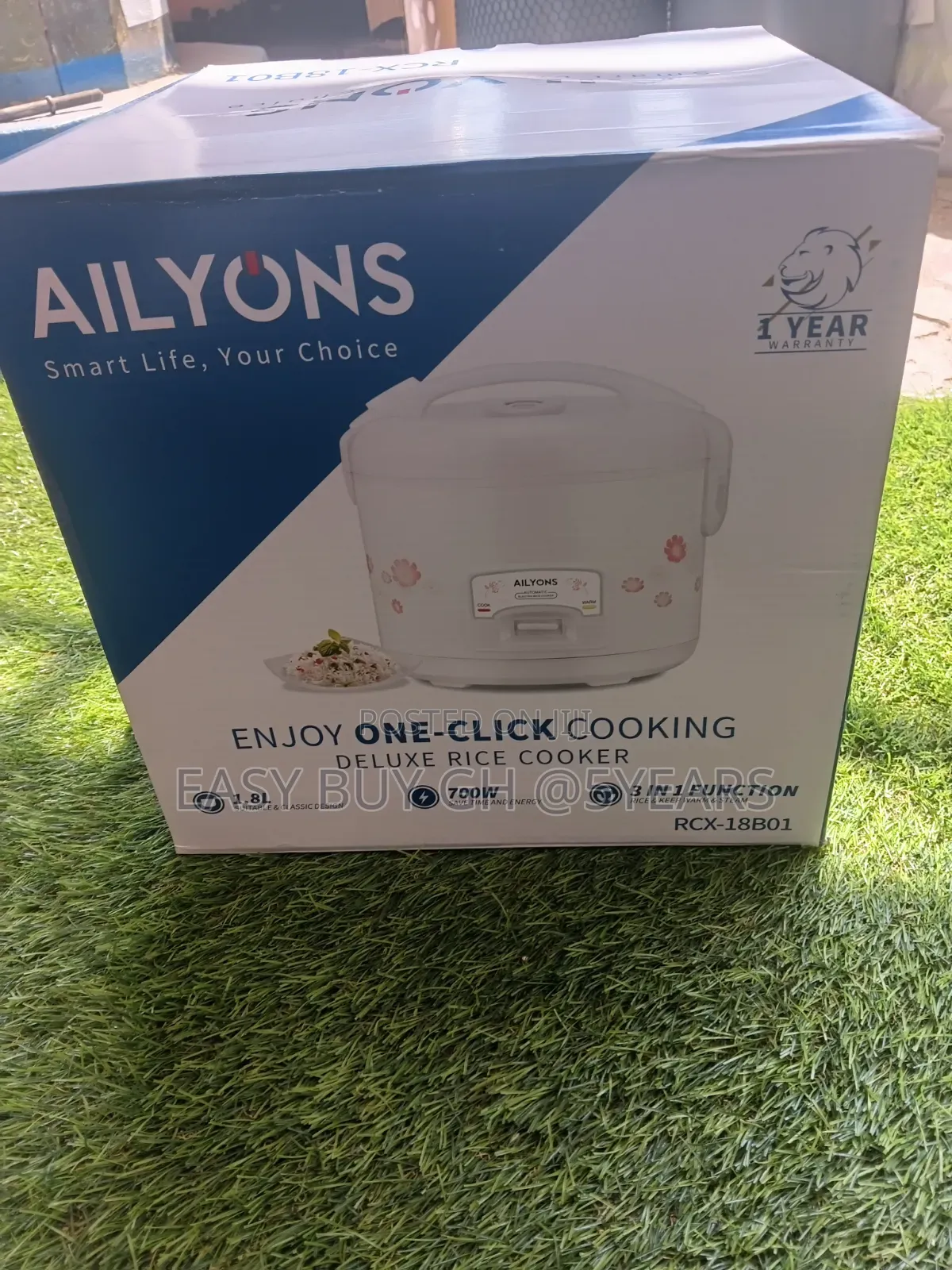 Cook Rice Fast Ailyons 1.8L Rice Cooker