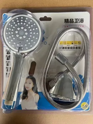 Handheld Shower Head Set With Flexible Stainless Steel Hose – Model A