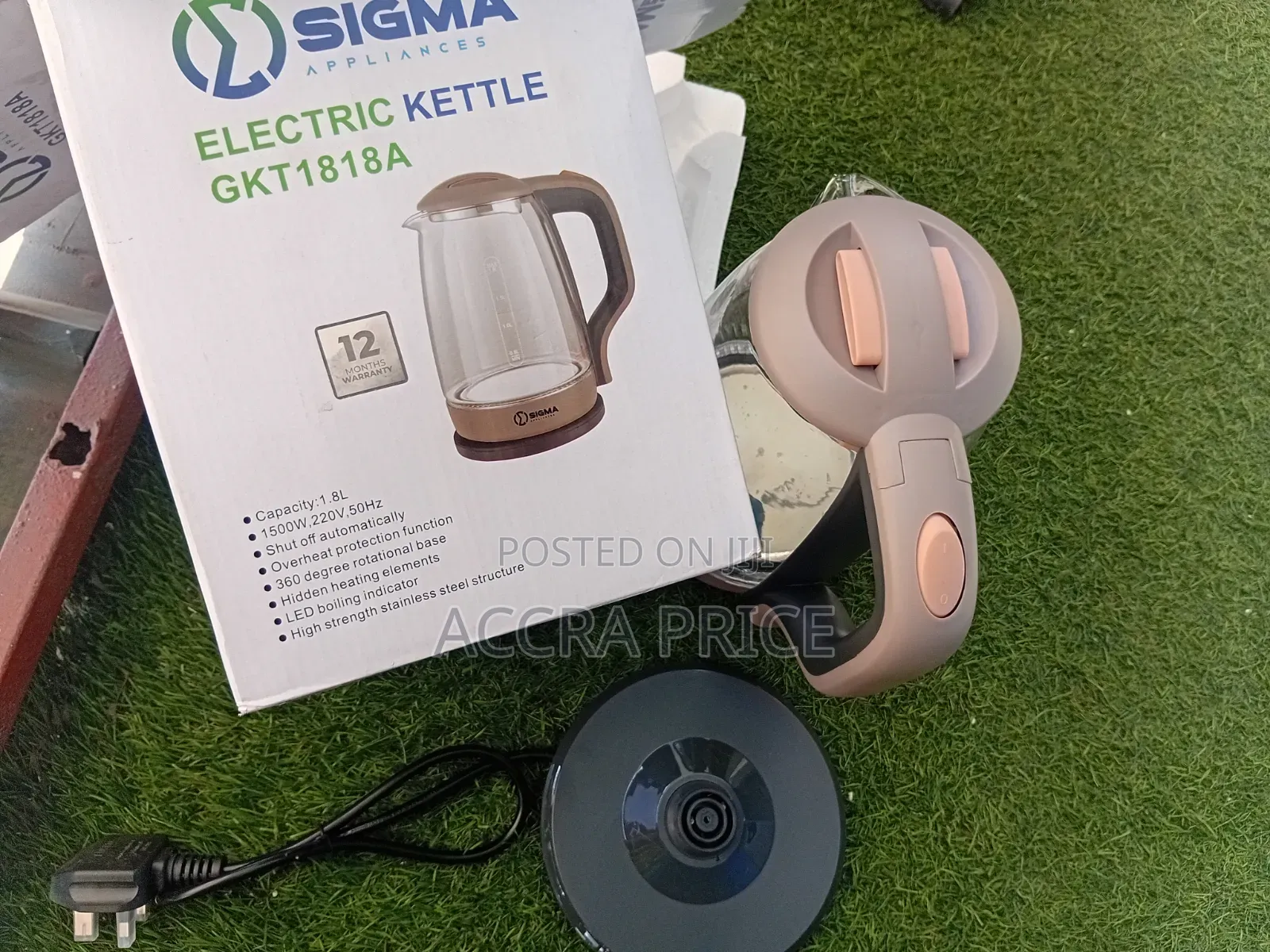 Sigma 1.8L Electric Kettle Perfect for Everyday Use