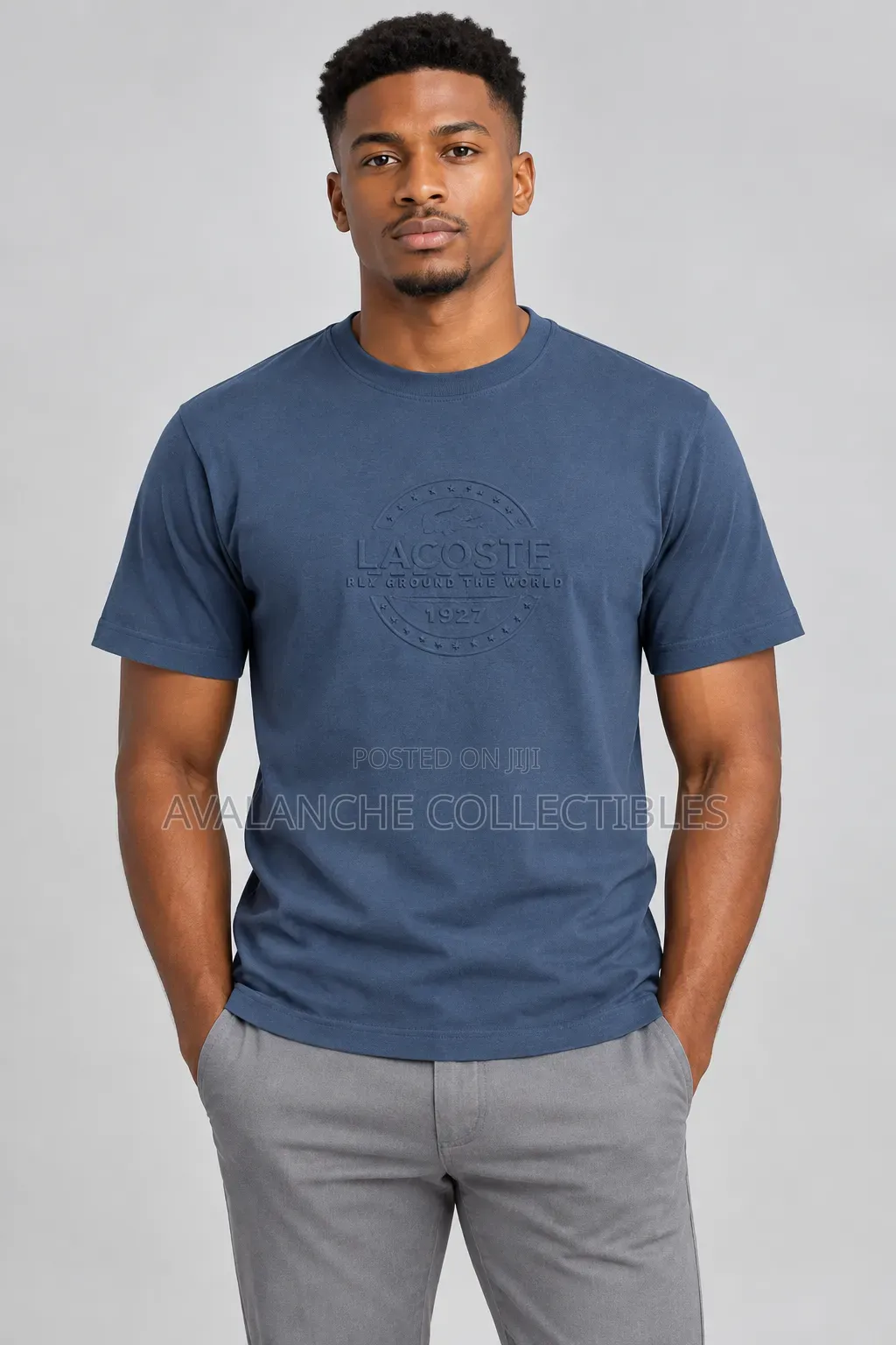 Lacoste Navy Blue Premium T Shirt Large Only
