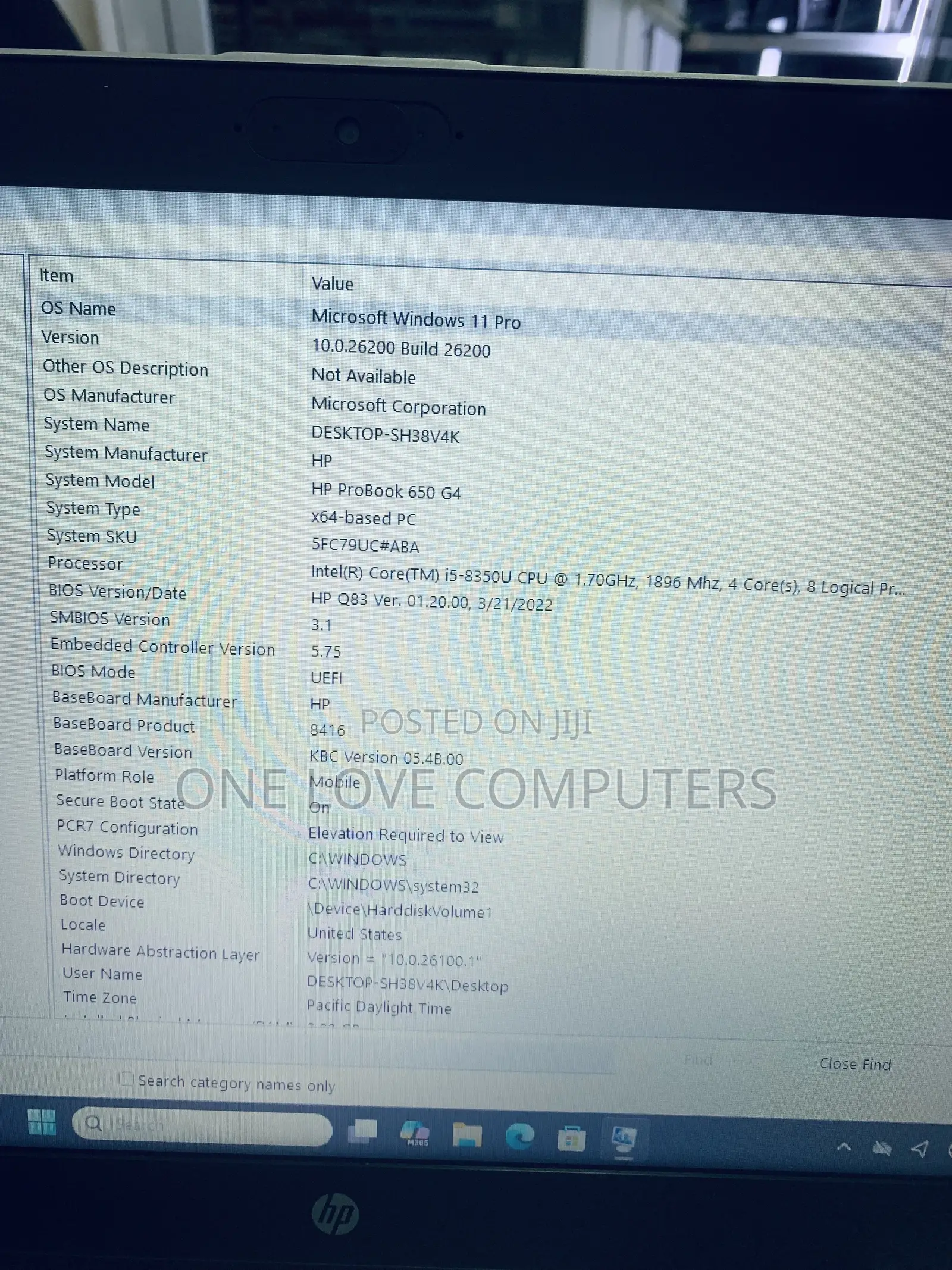 Laptop HP ProBook 650 G4 8GB Intel Core i5 SSD 256GB
