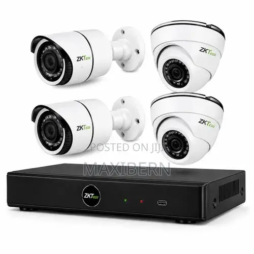ZKTeco 4-Channel HD DVR CCTV Camera Kit With 4 Cameras