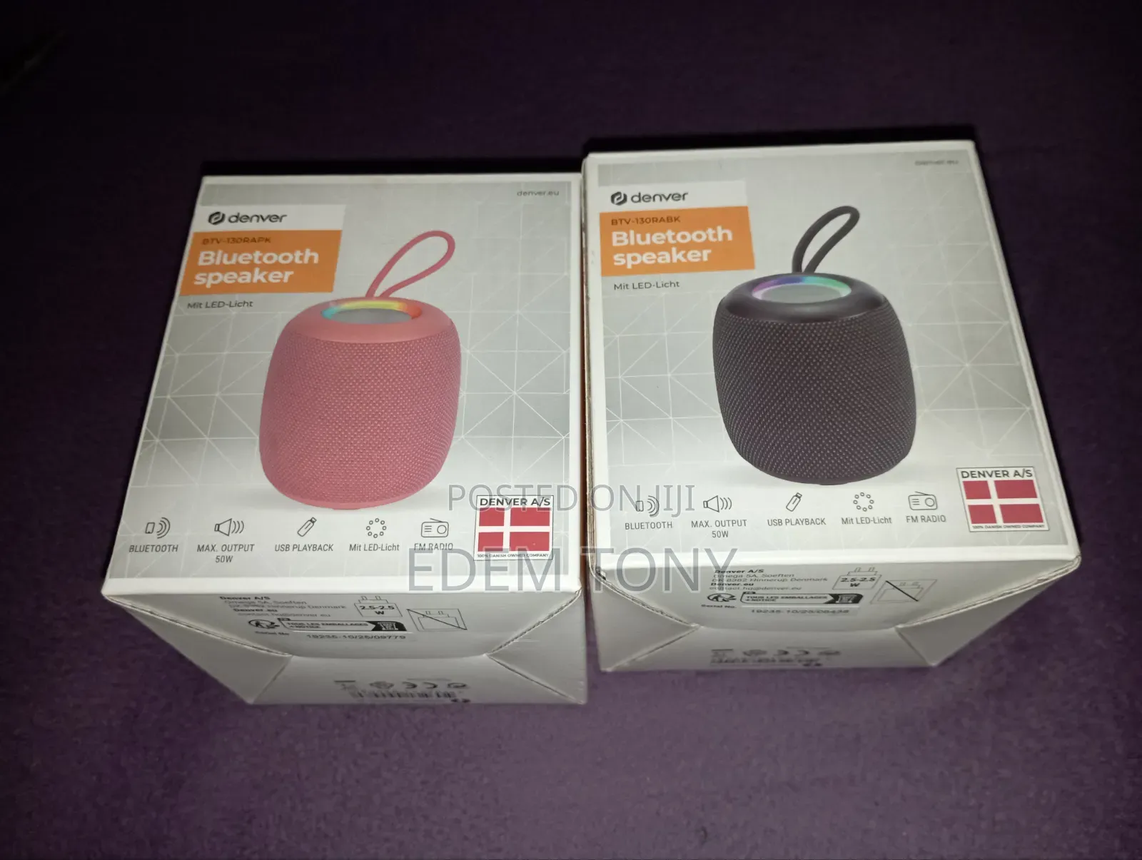 Denver BTV-130B Portable Wireless Bluetooth Speaker