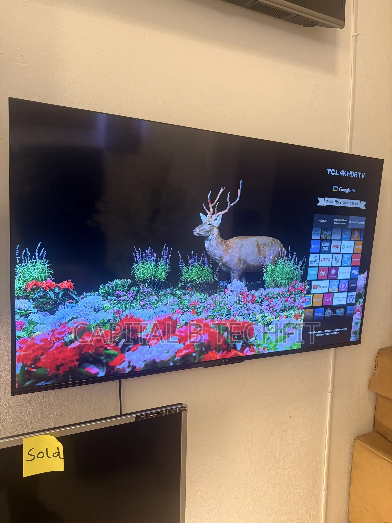 50inches TCL 4k Uhd HDR Smart Machine.