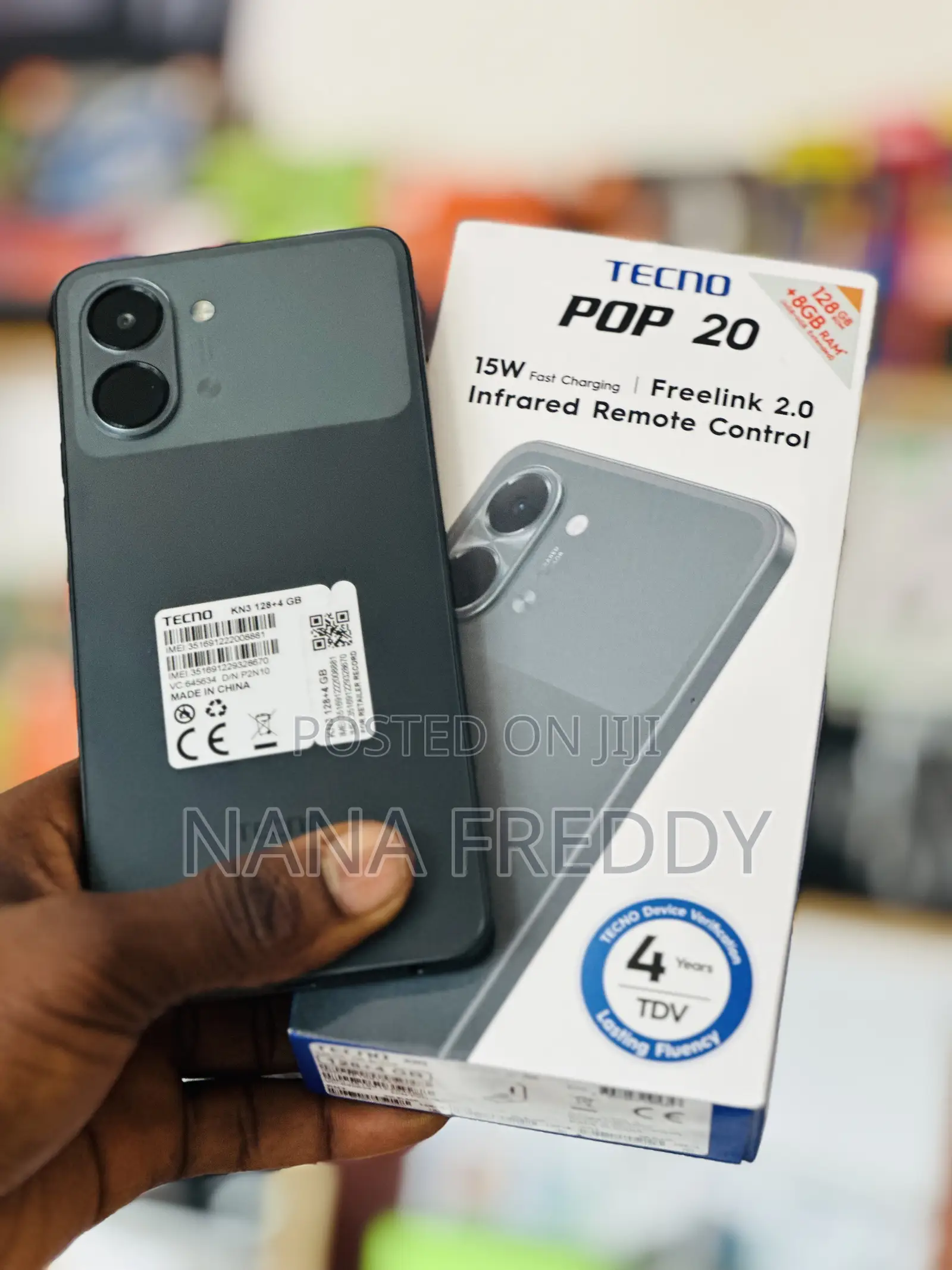 New Tecno Pop 20 128 GB Black