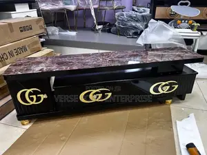 TV Stand With Marble-Effect Top