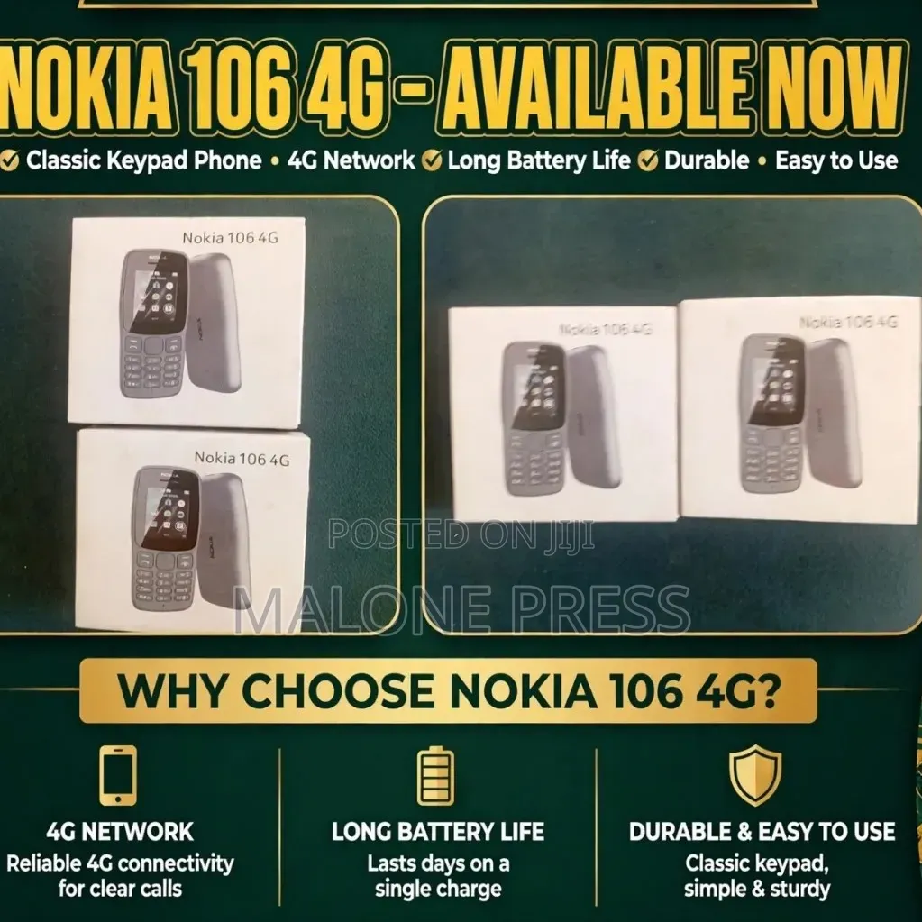 New Nokia 106 Black