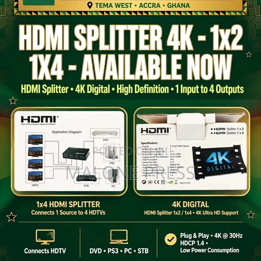 Hdmi Spliter 2 in 1 for TV and Hdmi Connection