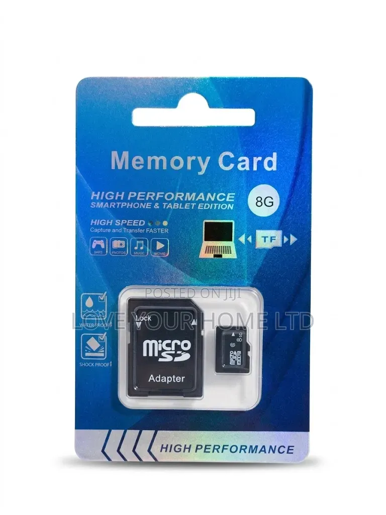 8GB TF Micro SD Memory Card With SD Card Adapter